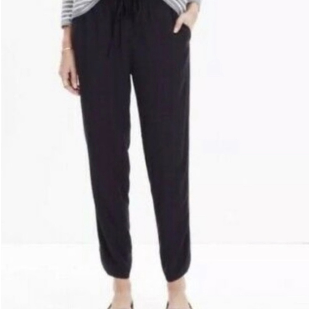 Madewell | Black Cropped Drawstring Pants